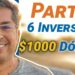 Hombre sonriente con gafas frente a un fondo difuminado y texto grande sobre inversiones y $1000, ¿Cuánto cobra Shakira por concierto? Descubre su impresionante tarifa