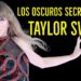 Cantante femenina con micrófono en el escenario y texto en miniatura sobre secretos familiares y conexiones ocultas