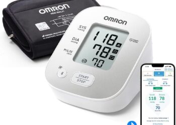 OMRON X2 Smart+ Tensiómetro de Brazo digital, Monitor de Presión Arterial Inteligente, validado clinicamente con pantalla digital, botón START/STOP y brazalete ajustable.
