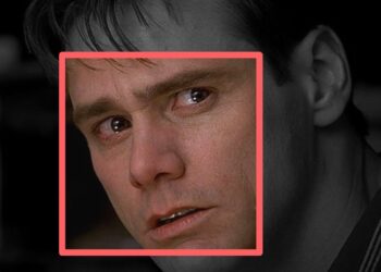 Primer plano emotivo de un hombre con mirada intensa, marco rosa y diseño editorial que sugiere historias de parejas, amores y desamores.