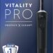 Oral-B Vitality Pro Cepillo de Dientes Eléctrico con Mango Recargable y 1 Cabezal, Diseñado Por Braun, Regalos Originales – Negro, cepillo eléctrico negro Vitality Pro con cabezal redondo y base de carga blanca