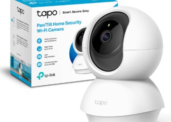 TP-Link Tapo C210 – Cámara IP WiFi 360° Cámara de Vigilancia 2K (3MP),Visión nocturna Admite tarjeta SD hasta 512 GB, Detección y seguimiento de movimiento, Control Remoto, Compatible con Alexa cámara esférica blanca pan/tilt para interior