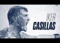 ¿De dónde es Iker Casillas? Descubre sus raíces y su historia: montaje en tonos azules con retrato de perfil del portero gritando y su nombre en letras mayúsculas.