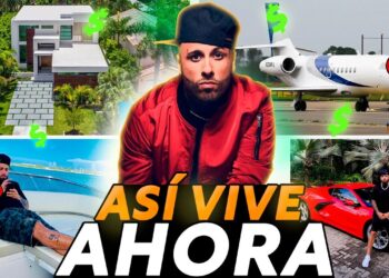 Descubre dónde vive el artista urbano y su lujosa mansión en Miami en un montaje que muestra mansión, jet privado, yate y auto deportivo