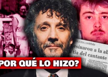 Composición con el rostro de un músico reconocido frente a fotos antiguas y recortes de prensa que evocan La familia del músico: secretos, tragedias y su legado emocional.