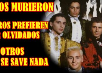 Fotografía retro de un grupo con trajes teatrales y titulares llamativos que evoca preguntas sobre su legado: Qué fue de Locomía: la historia detrás del fenómeno musical español.