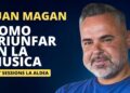 Caché de Juan Magan: descubre cuánto cobra por sus conciertos en imagen promocional con retrato y texto 'Cómo triunfar en la música'.