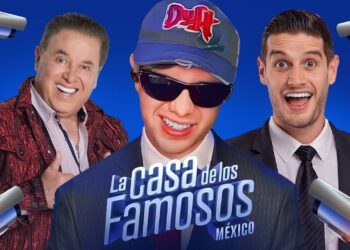 Dónde vive Luzu: descubre la casa del famoso streamer y youtuber en un póster promocional con tres figuras sonrientes sobre fondo azul.