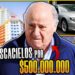 ¿Cuánto cobra Amancio Ortega? Descubre su impresionante sueldo: hombre mayor frente a rascacielos, yate, coche de lujo y fajos de dinero.