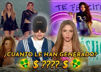 ¿Cuánto dinero tiene esta artista? Descubre su impresionante fortuna en un collage promocional que muestra imágenes, símbolos de dinero y signos de interrogación.