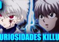 Familia de Killua Zoldyck: secretos y curiosidades impactantes en miniatura con Killua dividido en dos expresiones y efectos eléctricos