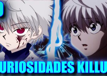 Familia de Killua Zoldyck: secretos y curiosidades impactantes en miniatura con Killua dividido en dos expresiones y efectos eléctricos