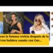 Collage con tres retratos y un recorte de redes sociales que sugiere una noticia sobre vida personal y amor tras una boda.