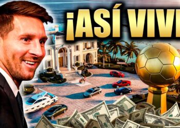 Inversiones de una estrella del fútbol: descubre su imperio empresarial y más en una escena con mansión frente al mar, coches de lujo, yate y trofeo dorado
