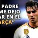 Futbolista con camiseta blanca del Real Madrid y texto sobre decisiones familiares y carrera