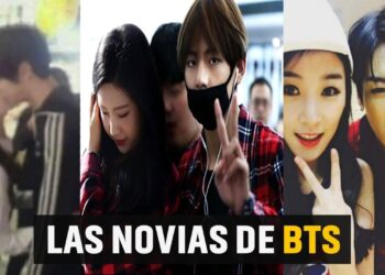 Descubre las parejas de BTS: amor y romance entre ídolos en un collage que muestra momentos románticos, selfies y encuentros cercanos entre fans e ídolos.
