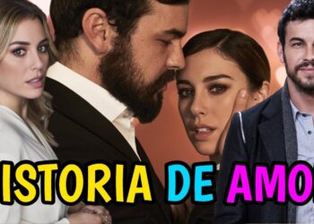 Cuatro protagonistas en primer plano mostrando tensión romántica sobre fondo cálido YeOsgsiHHD8