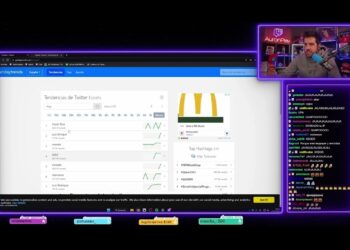 Transmisión en vivo con ventana principal de tendencias web, recuadro del streamer y chat activo, Dónde vive AuronPlay: descubre su hogar en Andorra y más secretos.