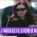 Mujer con gafas oscuras frente a un titular televisivo sobre Cristina Kirchner y su patrimonio: secretos de una fortuna oculta