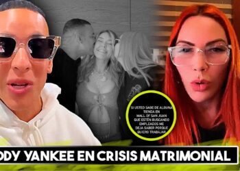 Ae9tC7OtN7E collage informativo con tres primeros planos y titular sobre crisis matrimonial