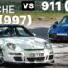 Dos Porsche deportivos, un GT3 (997) blanco y un 911 (992) azul aparcados bajo árboles con sombras; ¿Qué fue de Nek? La sorprendente vida del cantante de “Laura no está”
