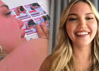 El oscuro pasado de [nombre omitido] de ‘Love Island USA’ que dejó a los fans furiosos: ¡exigen su salida del programa! Retrato dividido de una mujer rubia sonriendo y otra toma de perfil con lágrimas junto a tiras de fotos.