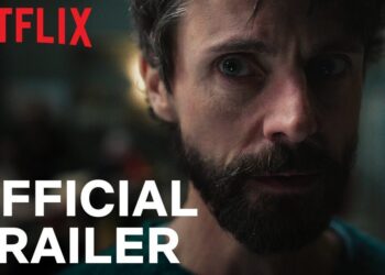 Primer plano de un hombre con barba y mirada intensa en el tráiler oficial, La nueva serie de Netflix que te atrapará de principio a fin: ¡no podrás dejar de verla!
