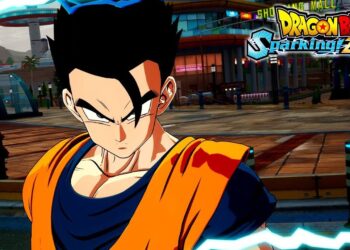 Joven guerrero saiyajin con gi naranja, mirada intensa y aura eléctrica — Hijos de Goku: Descubre sus poderes y legado en Dragon Ball