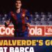 Jugador del FC Barcelona en acción con el texto promocional y el escudo del club, El sueldo de Ernesto Valverde: descubre cuánto gana el entrenador
