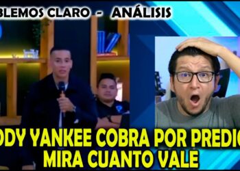 Cantante en micrófono junto a presentador sorprendido y titular que destaca cuánto cobra por sus conciertos y más
