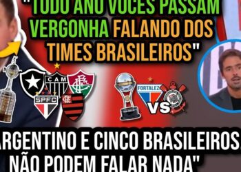 ¿De dónde es Neymar? Descubre su origen y trayectoria en Brasil en un montaje con escudos de clubes brasileños, trofeos de la Copa Libertadores y panel de debate.