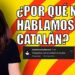 Miniatura con fondo amarillo y rayas rojas, texto grande '¿POR QUÉ NO HABLAMOS CATALÁN?', dos rostros enfrentados y un comentario visible; ¿De dónde es Rakitic? Descubre su fascinante origen y trayectoria.