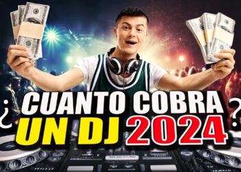 ¿Cuánto cobra DJ Tiësto? Descubre su impresionante salario y más: miniatura con DJ joven sosteniendo fajos de dólares frente a una cabina de mezclas y público iluminado.