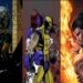 Las parejas más icónicas de Wolverine que no puedes olvidar: collage que muestra a Wolverine abrazado a tres parejas diferentes en escenas de cómic.