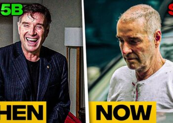 Imagen comparativa antes y ahora con un magnate sonriente y luego abatido: El patrimonio de un magnate: de millonario a caído en desgracia