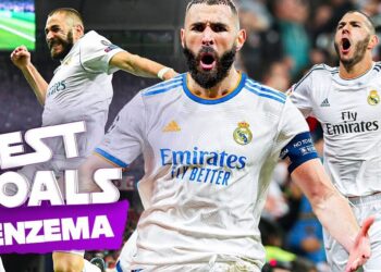 Fotomontaje de goles y celebraciones del delantero con camiseta del Real Madrid; ¿De dónde es Benzema? Descubre sus raíces y su historia personal
