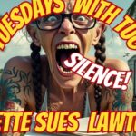 Mujer tatuada con trenzas grita frente a una casa rodante y texto colorido tipo cómic; Descubre la vida de los hijos de Megan Fox: Bodhi, Noah y Journey