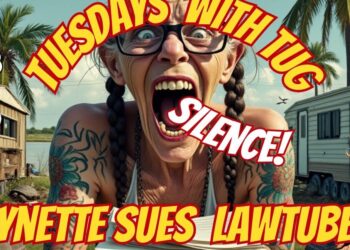 Mujer tatuada con trenzas grita frente a una casa rodante y texto colorido tipo cómic; Descubre la vida de los hijos de Megan Fox: Bodhi, Noah y Journey