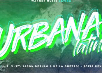 Diseño promocional verde con el texto URBANA latina sobre un fondo marino y el logotipo de Warner Music Latina; De dónde es Maluma: descubre sus raíces colombianas y más