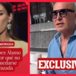 Imagen dividida con una mujer entrevistada sosteniendo un micrófono de Europa Press y un hombre con gafas de sol junto al rótulo 'EXCLUSIVA'.