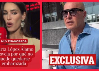 Imagen dividida con una mujer entrevistada sosteniendo un micrófono de Europa Press y un hombre con gafas de sol junto al rótulo 'EXCLUSIVA'.
