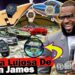 El asombroso patrimonio del jugador de baloncesto: secretos de su fortuna mostrado con yates, jets privados, autos de lujo, relojes y anillos de campeonato en un collage sobre billetes.