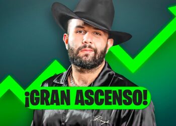 Hombre con sombrero vaquero y barba delante de una flecha verde ascendente y el texto '¡GRAN ASCENSO!'.