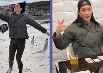 Persona con chaqueta acolchada en la playa entre gaviotas y la misma persona en interior jugando cartas: Orlando Bloom y Leonardo DiCaprio desatan la fiesta del año justo antes de la boda más esperada: descubre todos los detalles impactantes