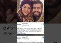 Pareja sonriente frente a capturas de tweets sobre relojes y marcas, Las parejas de Piqué: amor, desamor y secretos revelados