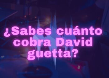 El caché de David Guetta: descubre cuánto cobra por sus shows en neón sobre un fondo de equipo de DJ