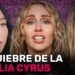 Tres rostros sobre fondo púrpura y titular que insinúan conflicto y drama: Familia de Miley Cyrus: secretos y revelaciones impactantes