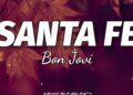 Cartel otoñal con hojas desenfocadas y tipografía dominante que muestra 'SANTA FE' y 'Bon Jovi', Santa Fe Klan: Descubre su origen y el impacto de su música.