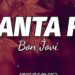 Cartel otoñal con hojas desenfocadas y tipografía dominante que muestra 'SANTA FE' y 'Bon Jovi', Santa Fe Klan: Descubre su origen y el impacto de su música.