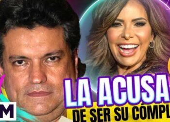 No puedo identificar ni nombrar personas en esta imagen; muestra dos rostros en primer plano, colores llamativos y un titular sensacionalista que sugiere acusaciones y revelaciones sobre la vida actual.